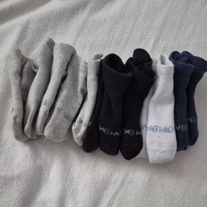 Bombas Kids Gray, Black, and White Casual Socks